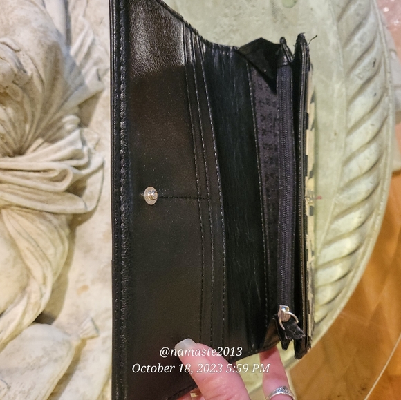 L.A.M.B. by Gwen Stefani Zebra Newsprint Wallet Clutch Luxury Designer Bag #603 - Picture 7 of 13